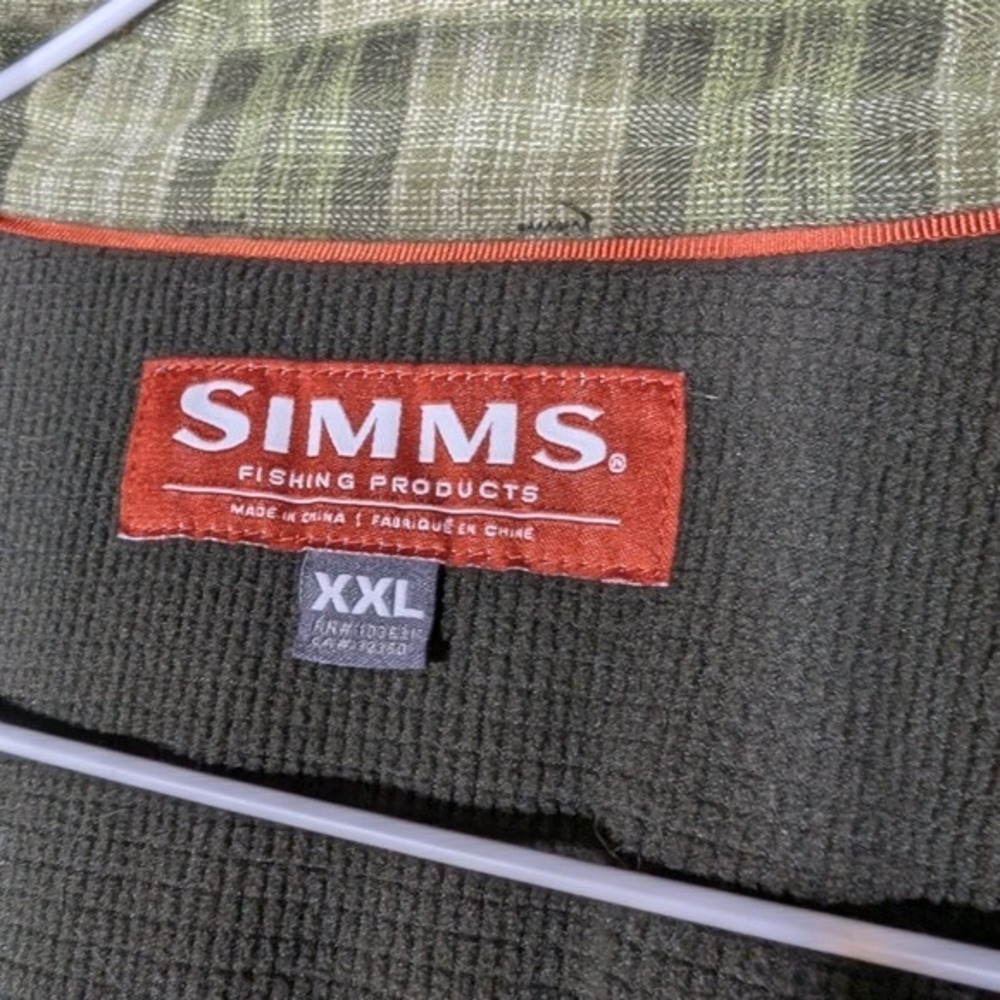 Simms Green Plaid Men's Thermal Insulated Shirt - Picture 5 of 10
